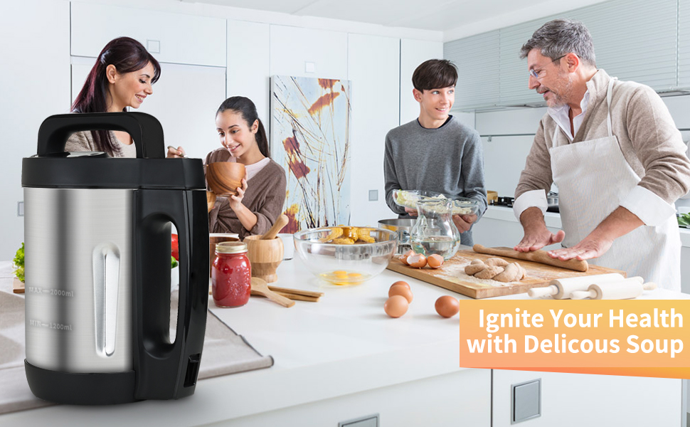 Potlimepan Soup Maker Machine 2 L, 8 in 1 MultiFuncation