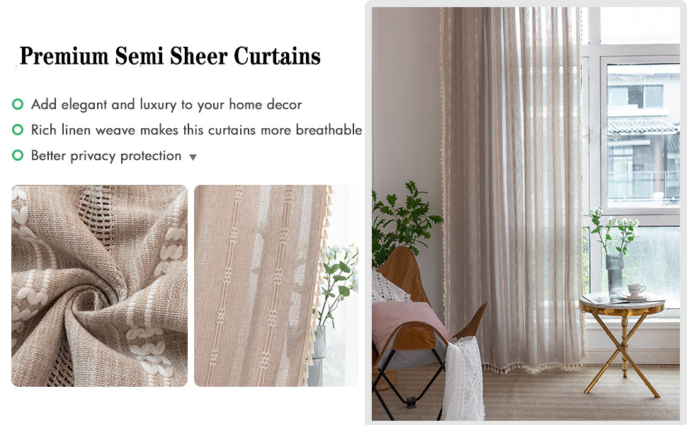 semi sheer curtain