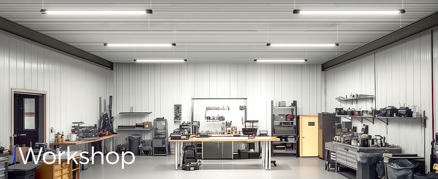 garage light led shop lights ceiling super bright 4ft lighting