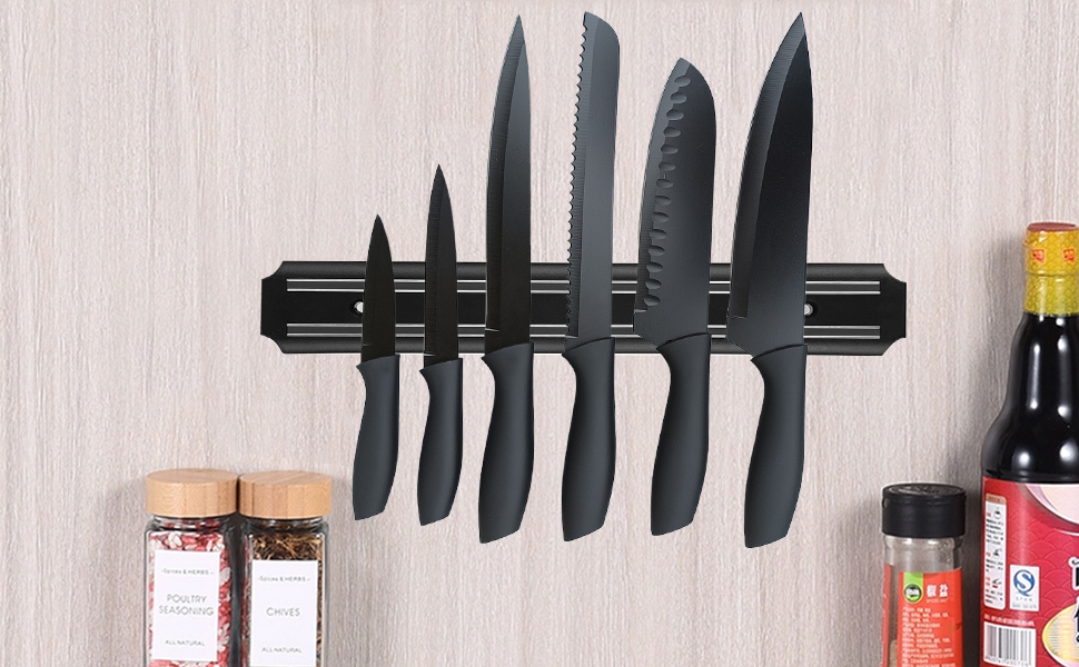 wellsure Kitchen Knife Set, Professional 7 Pcs Kitchen Chef