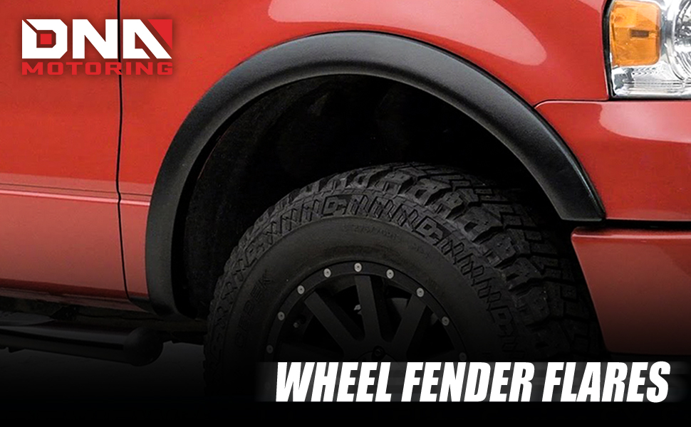 DNA Motoring IF10019MBK 4 Pcs OE Factory Style Wheel Fender Flares