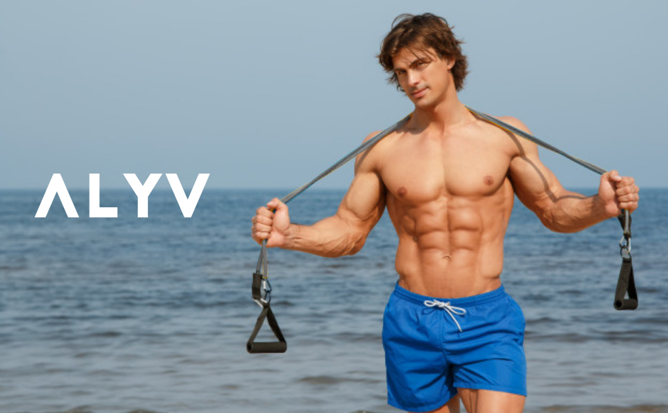 Man holding toning tube
