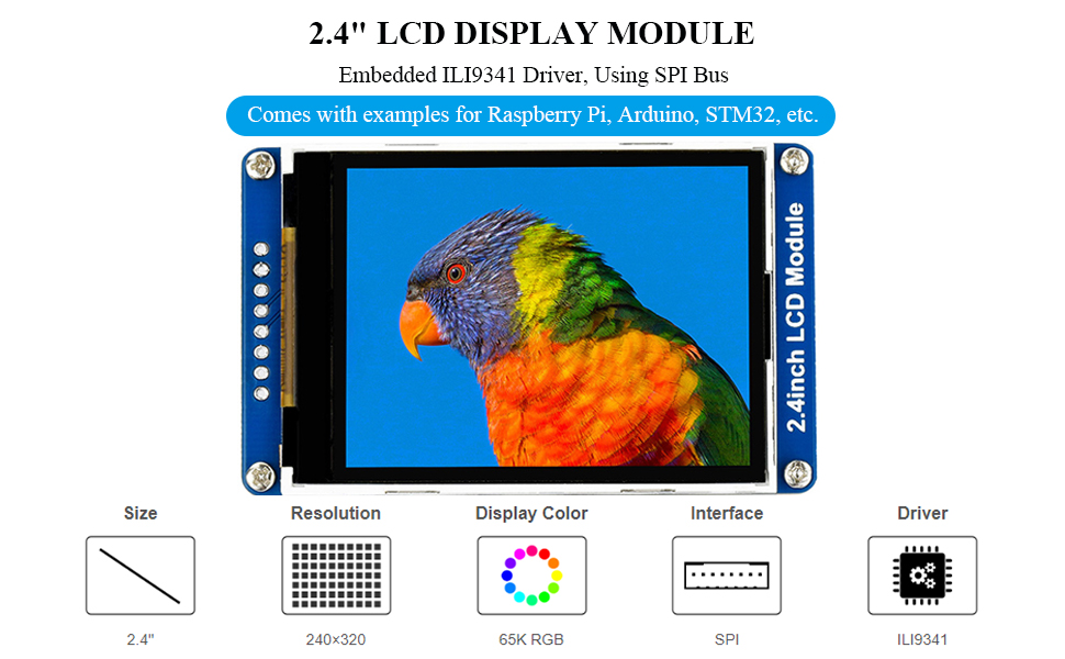 Amazon.com: 2.4inch LCD Display Module 240x320 Resolution
