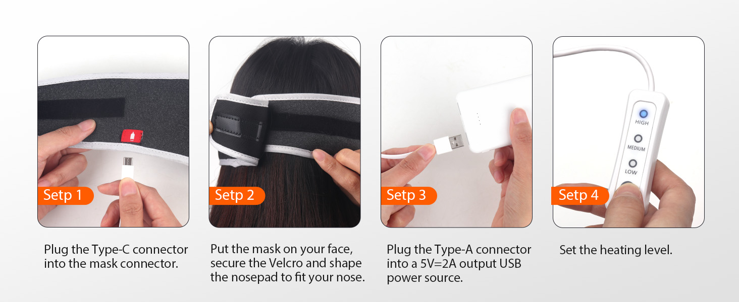 Comfheat Sinus Relief Mask Moist Heat Face Heating Pad for