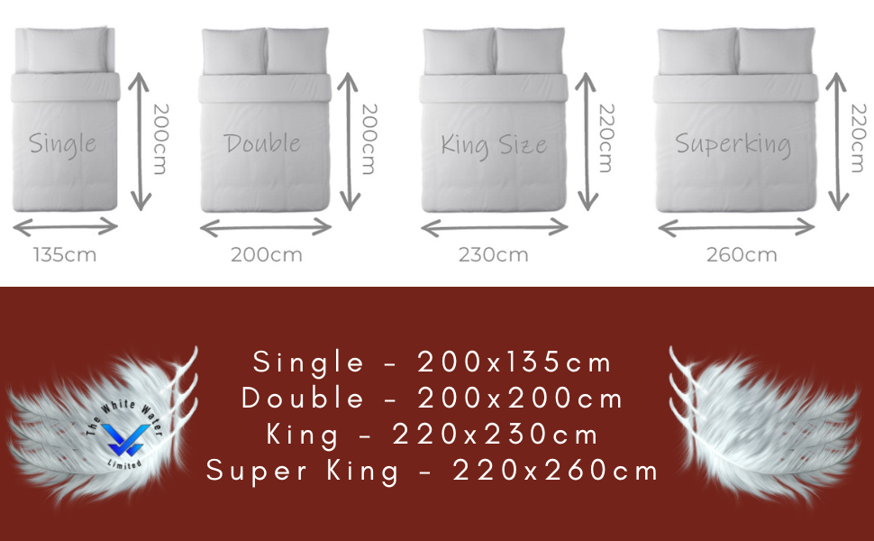 TheWhiteWater Natural Duck Feather Duvet Duck Feather and Duck Down