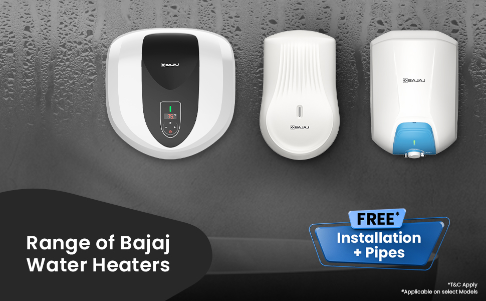 bajaj water heater for home, geyser, water geyser for bathroom , fast heating water heater