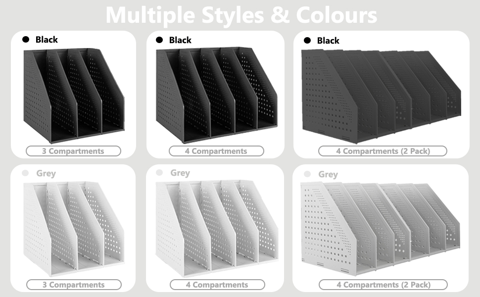 SAYEEC Collapsible File Organizer Magazine Holder Desktop 4 Compartment