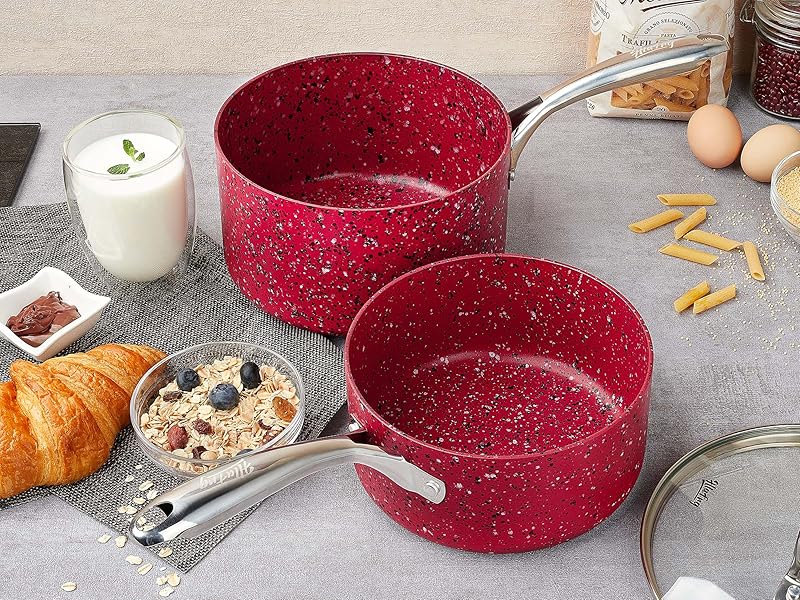 HLAFRG Saucepan Set with Lid, Nonstick 2Qt & 3Qt Sauce Pan