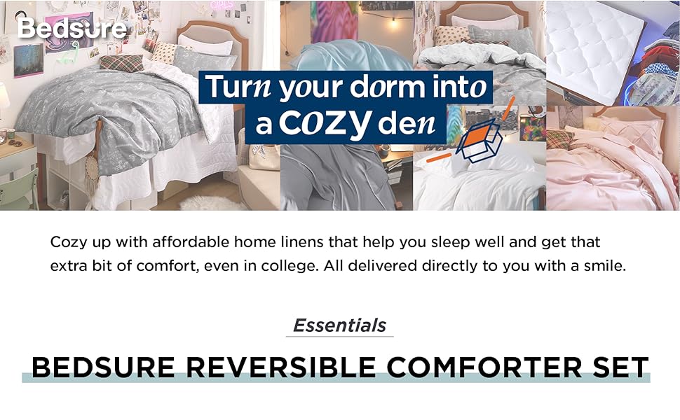 Bedsure Twin XL Bed in A Bag 6 Pieces Reversible Twin XL