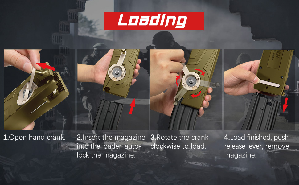 Ludex 1600 Large Capacity Airsoft Speed Loader for 6mm BBS, M4/M16 Hand