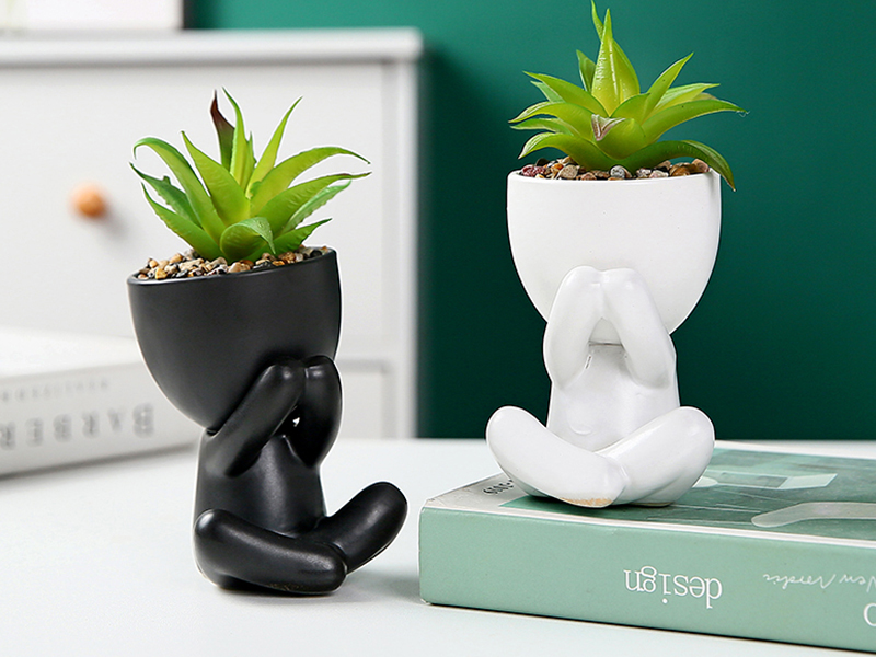 3PCS Fake Succulents Plants Artificial Plants in Pots