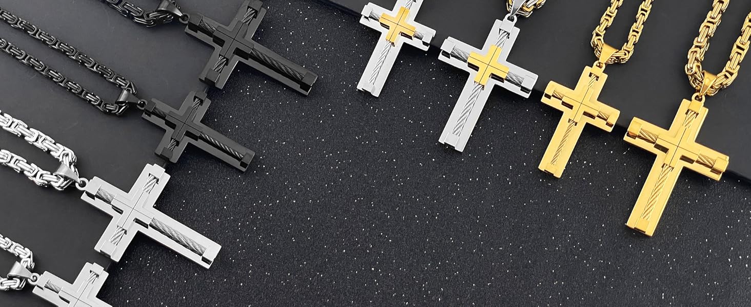 cross necklace formen