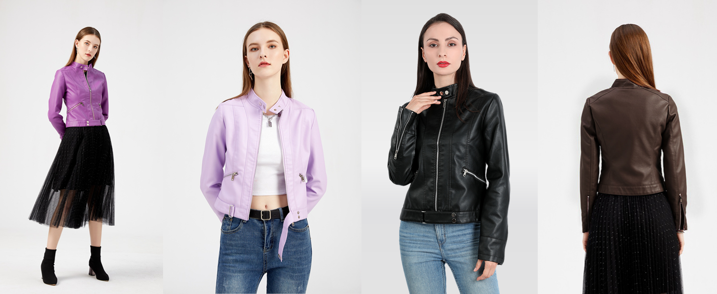 Damen Lederjacke Kurz