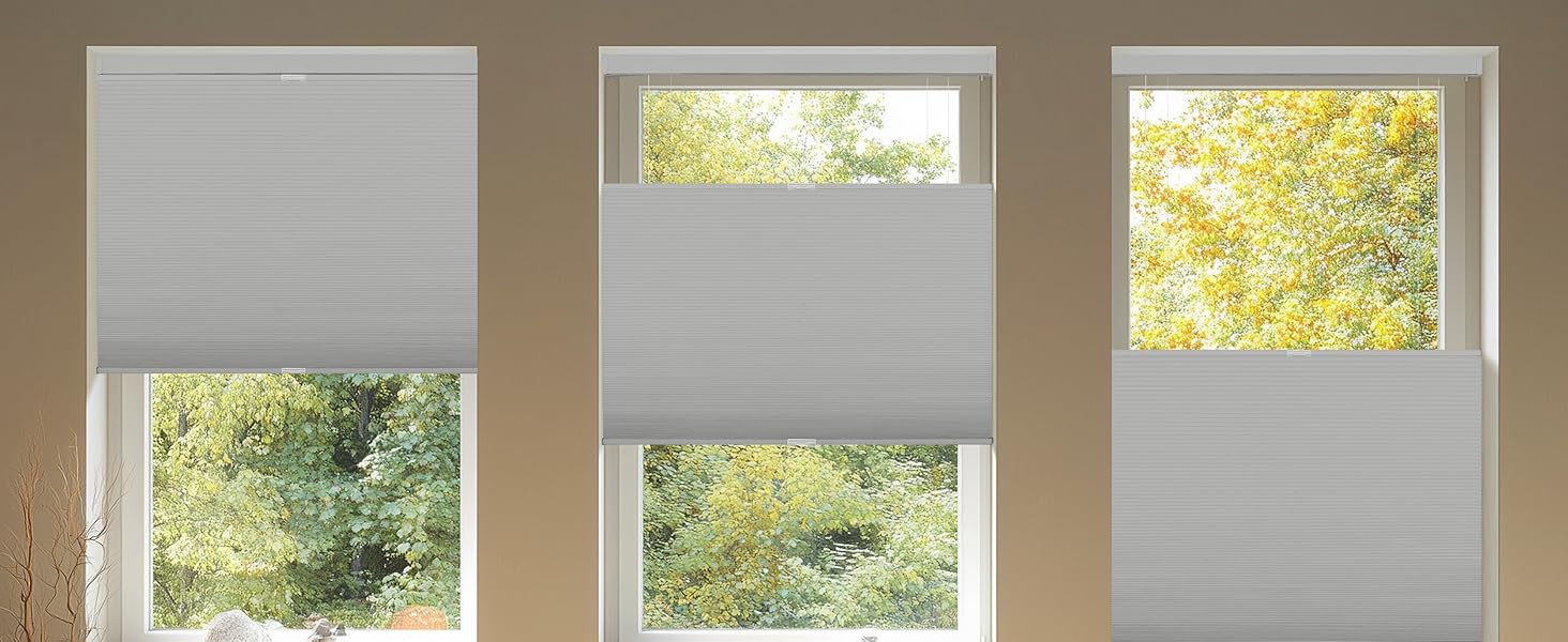 BERISSA Top Down Bottom Up Blackout Cellular Shades