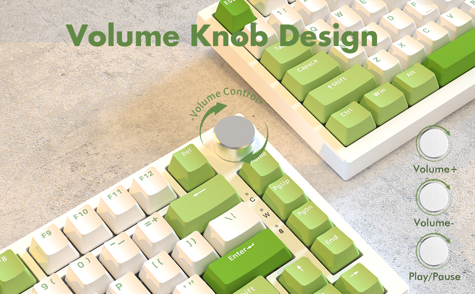 DAIDAI AK820 75 Wired Gasket Mechanical Keyboard with Volume Knob South Facing