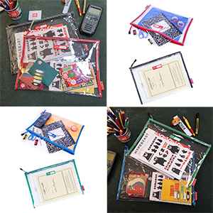 clear file folders waterproof document pouch plastic envelopes in black red blue khaki green color