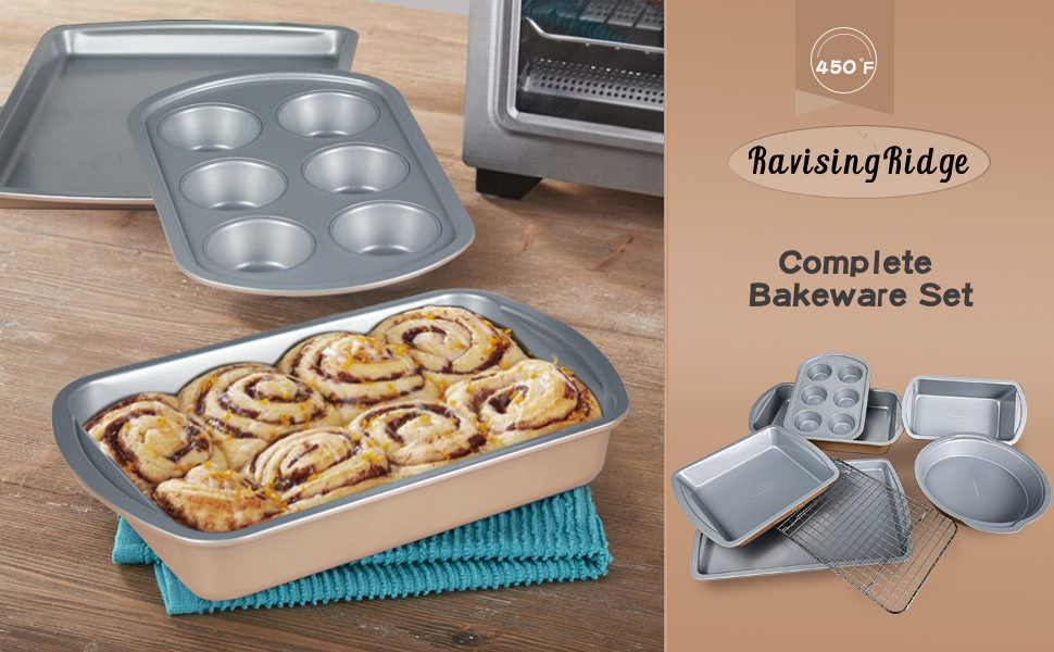 RavisingRidge Baking Pans Set with Nonstick Coating