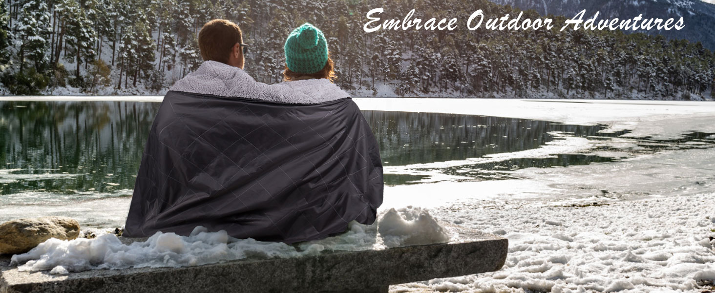 sherpa lined outdoor blanket
