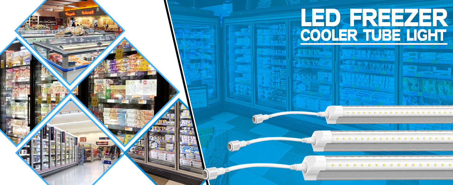 LEDMyplace 40W 6ft LED Freezer/Cooler Tubes T8 VShape, 4800 Lumens