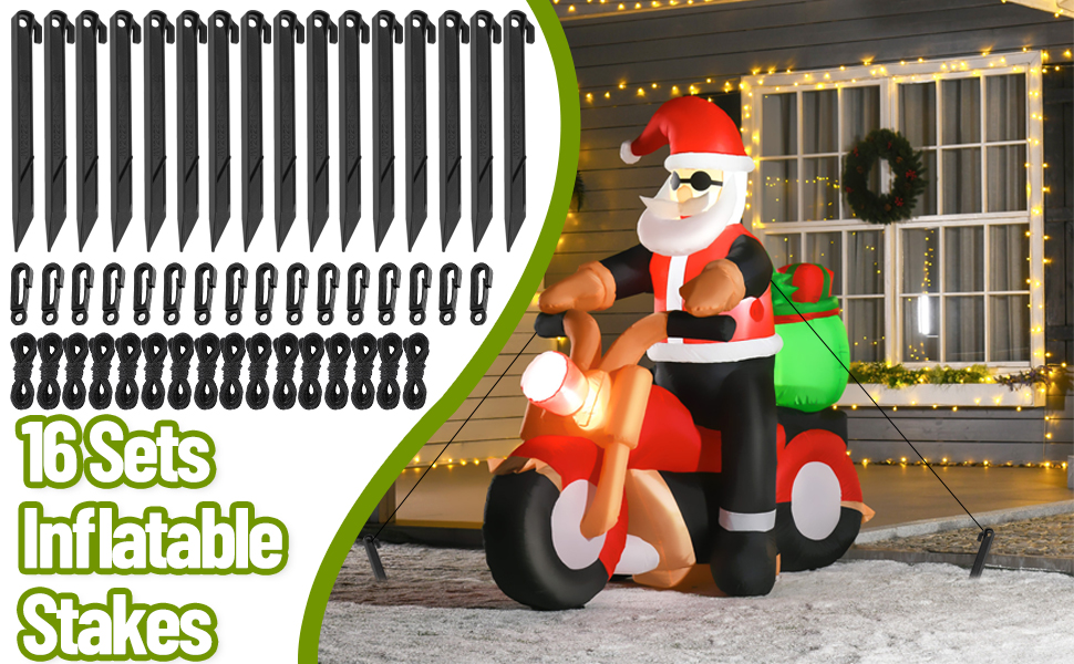 48Pcs Inflatable Stakes, 7.5 Inch Plastic Tent Stakes with