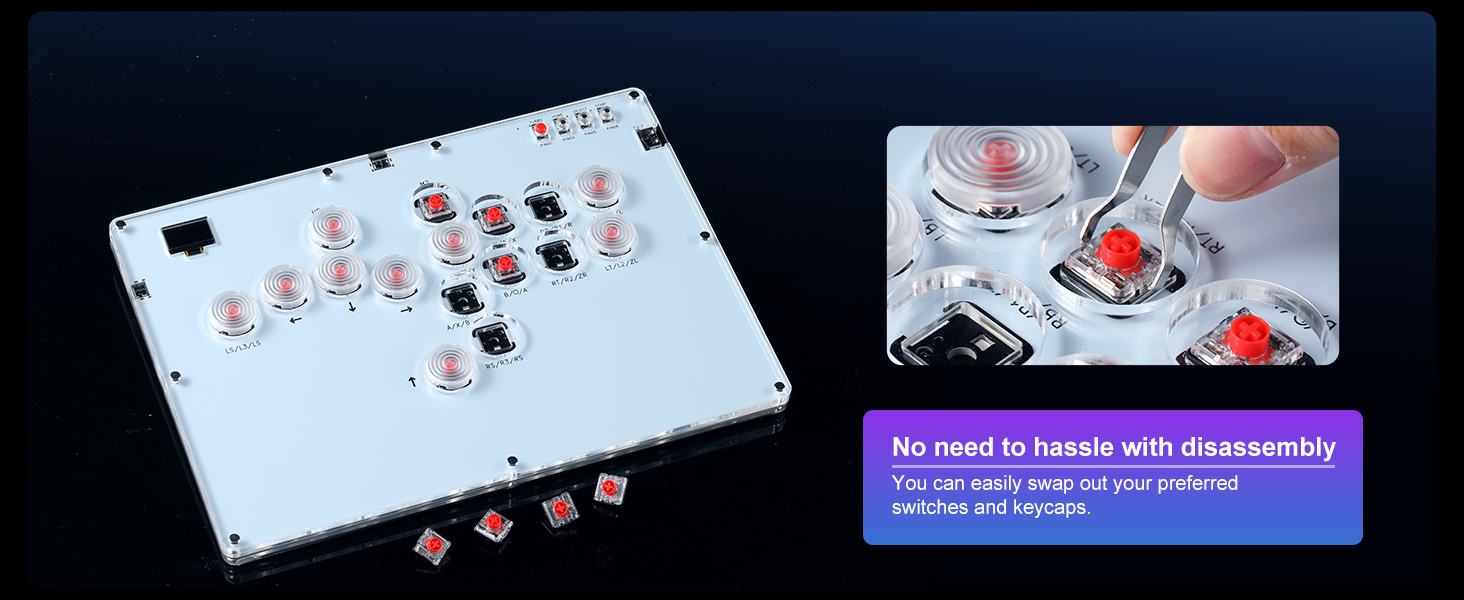 arcade stick leverless controller