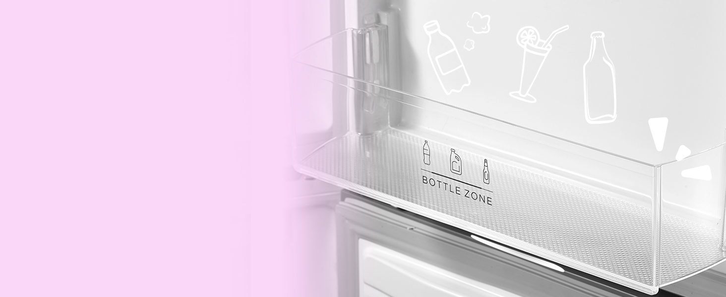 Combina frigorifica Comfee, 174L, Clasa E, Low Frost, LED Light, Argentiu, RCB169DS2 5 Compartimentele ușilor
