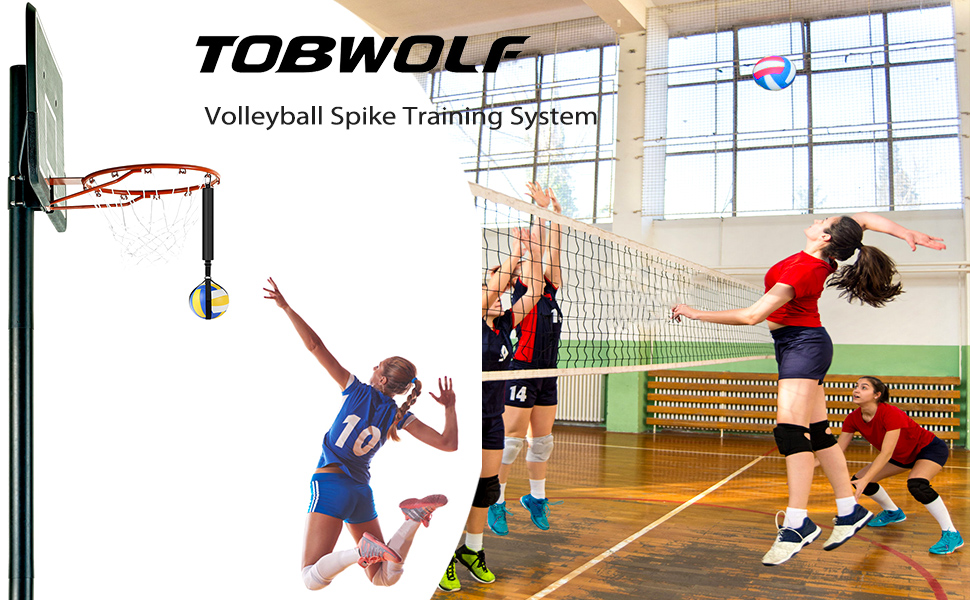 TOBWOLF Volleyball Spike Training System for Basketball Hoop
