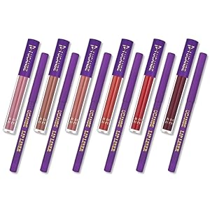 6 Stk. Matte Liquid Lipstick + 6 Stk. Lip Liners Pencil + 1PC Primer Lady's Night Lippen Make-up