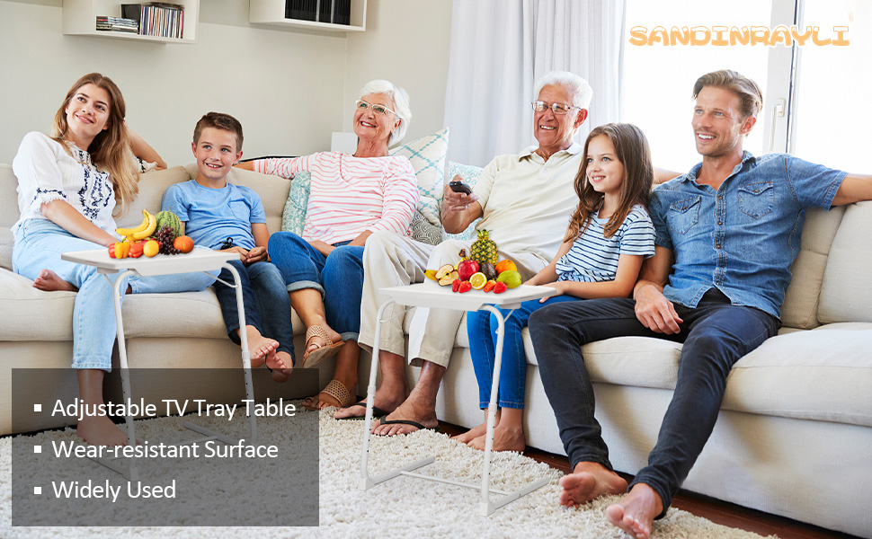 Tv Trays for Eating Set of 2, Adjustable Tv Dinner Tray