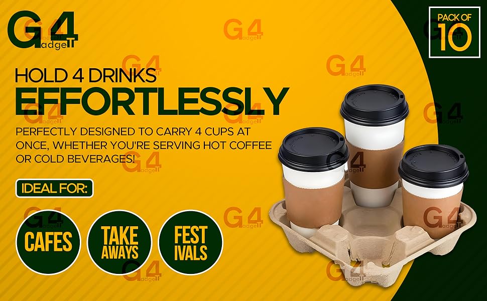 4 cup holder takeaway carrier cup tray  drink holder coffee cup carrier portable drink holder