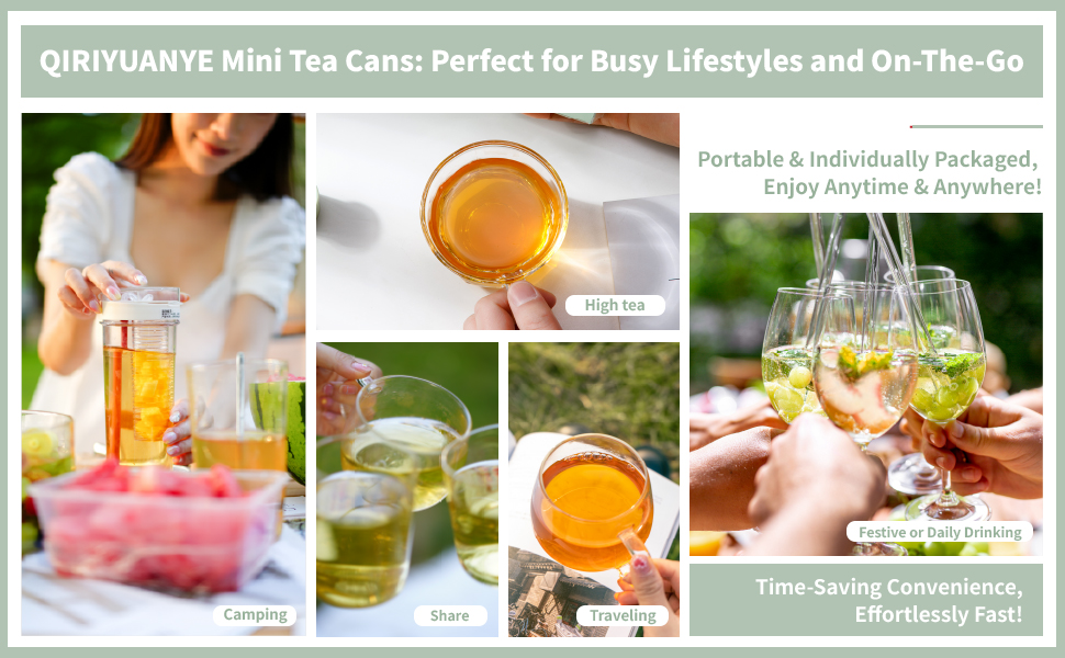 QIRIYUANYE Jasmine Green Tea, Instant Tea Powder, Cold