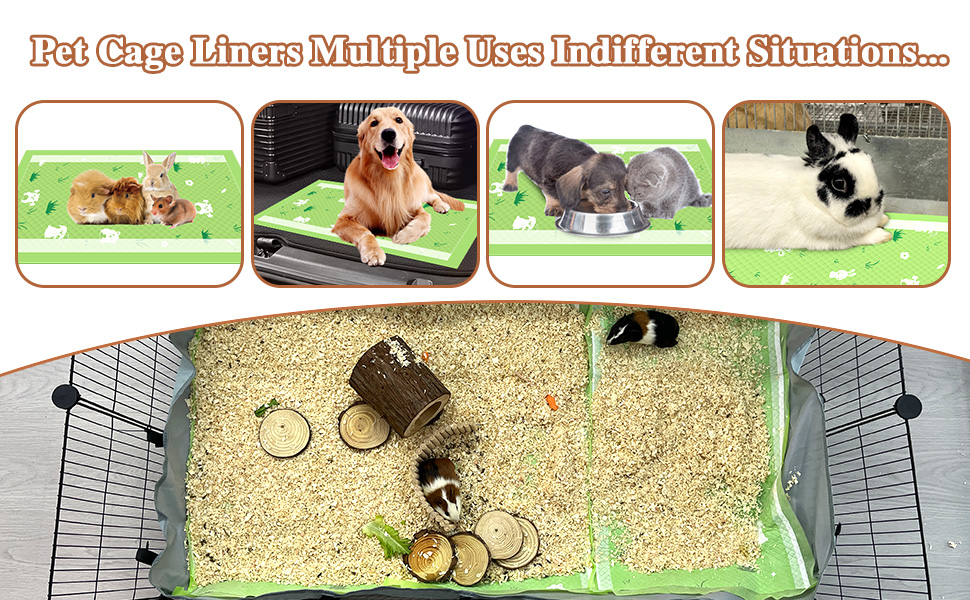 Guinea Pig Cage Liner 30 Count Disposable Super Absorbent