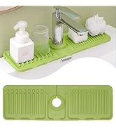 ZHMEINA Silicone Faucet Mat for Kitchen Sink, Kitchen Sink Splash Guard, Sink Faucet Mat Splash G...