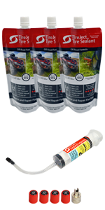 tireject tire sealant lawn mower repair fix prevent protect flats punctures bead leaks