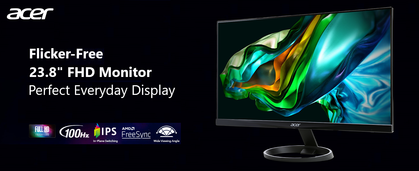 Acer R240HY E3bi 23.8” 1920 x 1080 IPS ZeroFrame Home