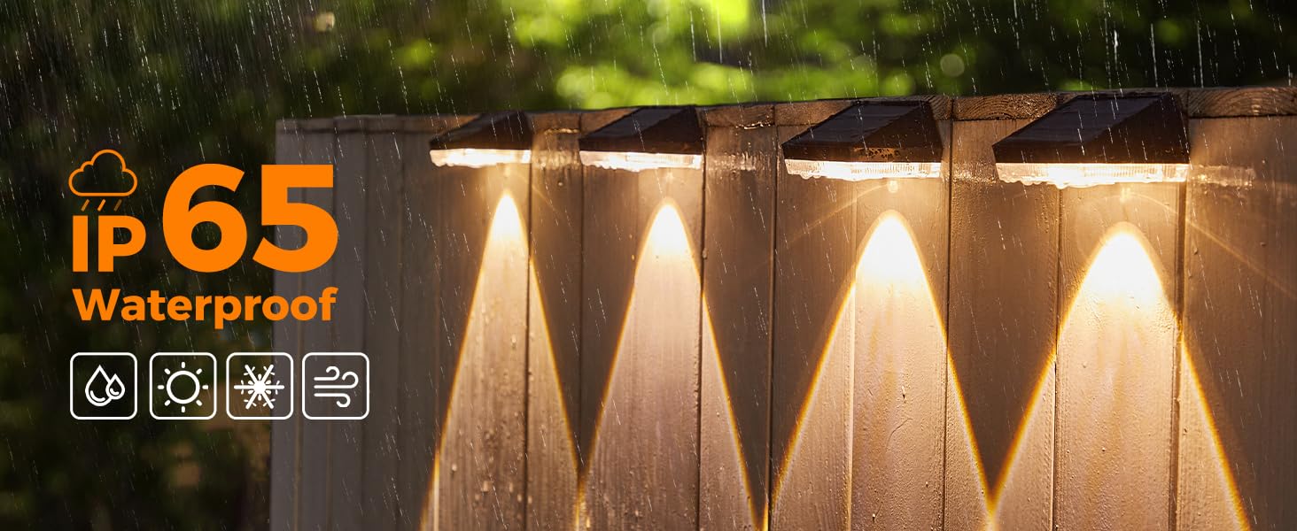 fence solar lights