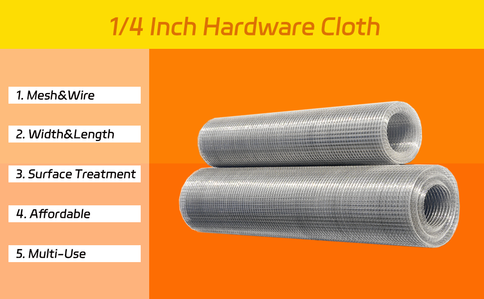 GMOTLSE Hardware Cloth 1/4 inch 304 Stainless Steel mesh