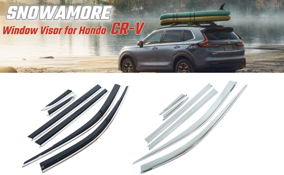 SNOWAMORE Window Visor Deflectors for Honda CRV CRV 2023/2024, Smoke