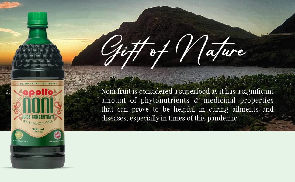 Apollo Noni Juice Concentrate Double Boost Your Immune, Contain