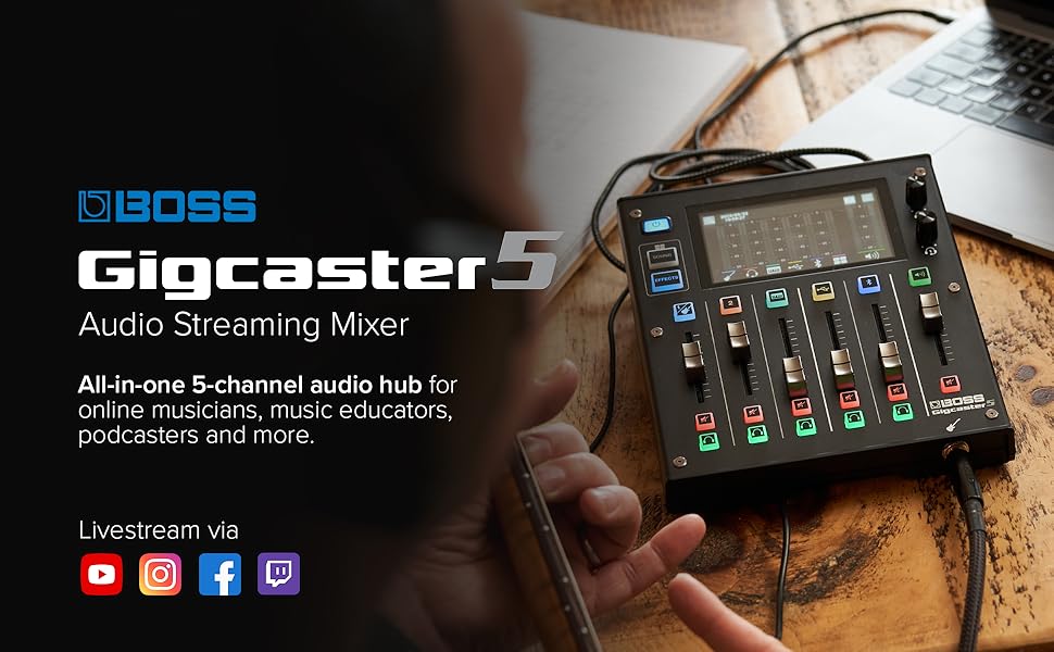 Amazon.com: BOSS Gigcaster 5 Compact 5-Channel Audio Streaming