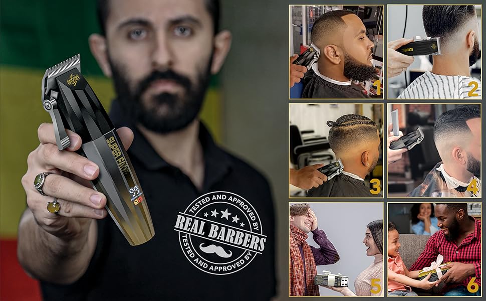 encore the barber super fade professional hair clipper quick easy blurry fades crunchy blades 