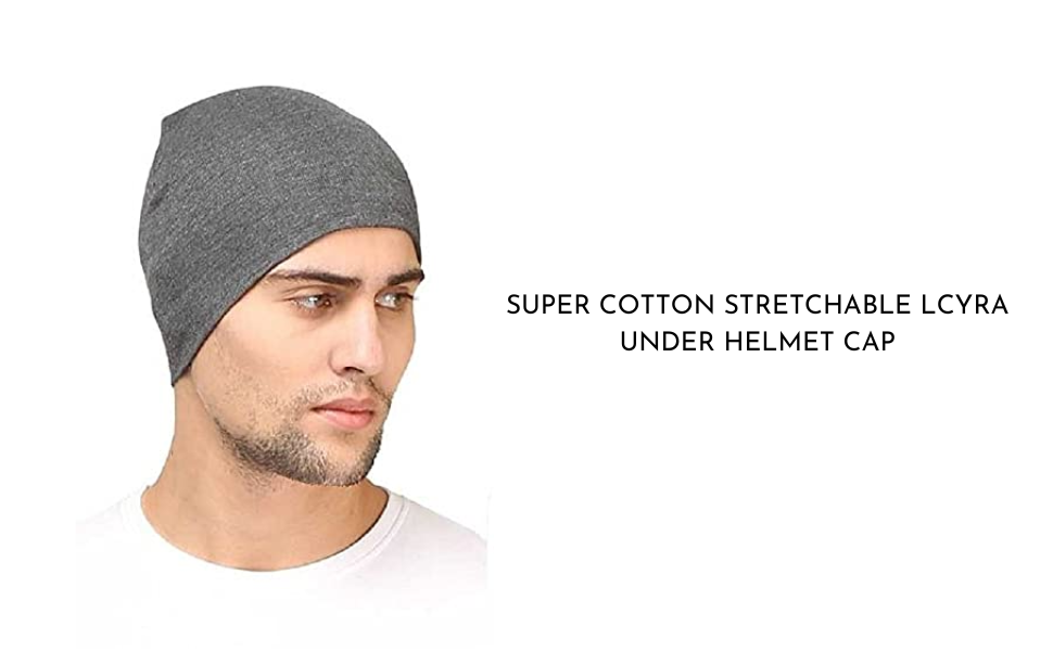 Buy ATABZ Grey Cotton Skull caps Under Helmet Head wear at Amazon.in