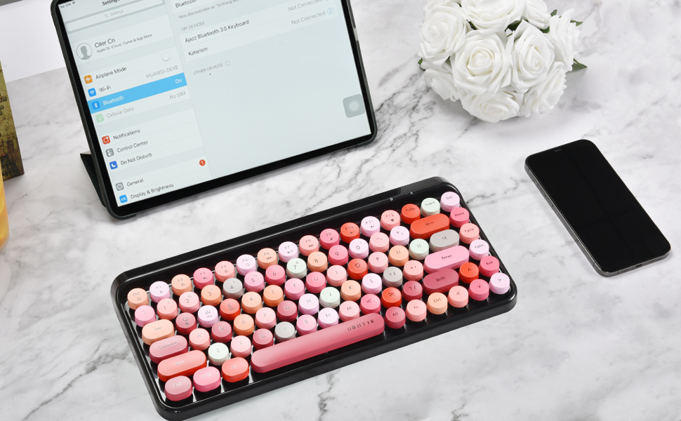MoMoone Portable Bluetooth Colorful Computer Keyboards