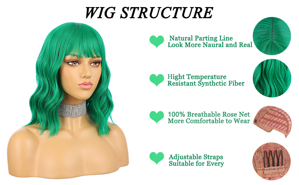 green wigs for women