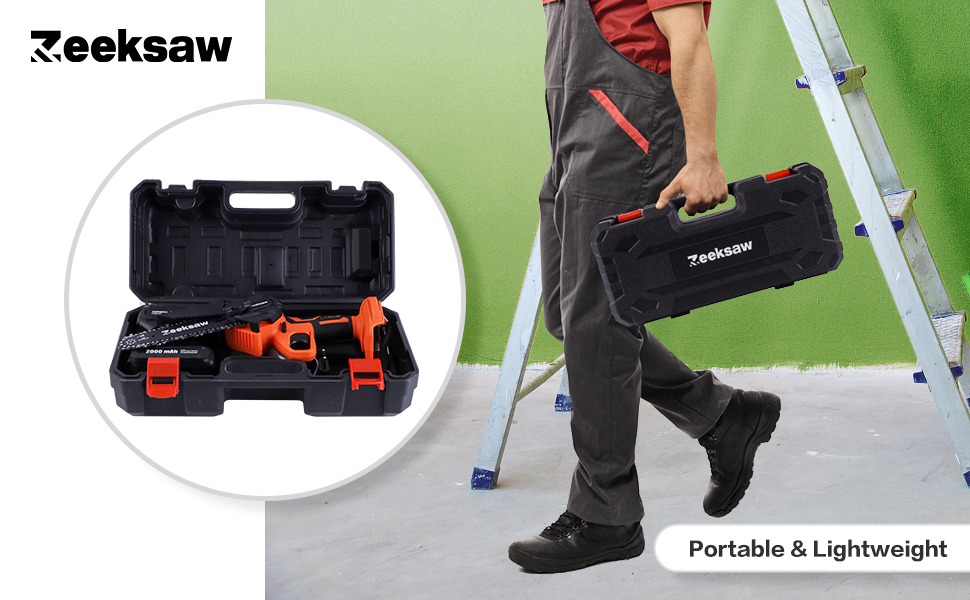 Mini Chainsaw 6 Inch Cordless, Zeeksaw Super Power Hand