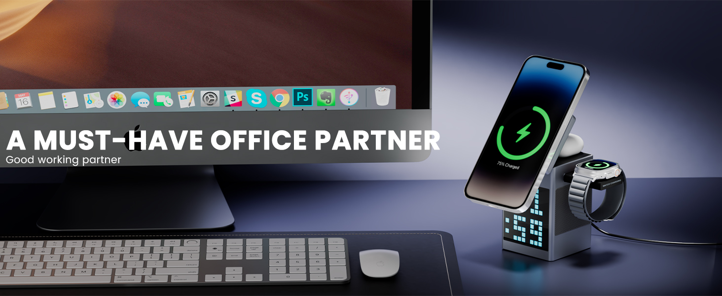 Vivilumens 3 in 1 Wireless Charging Station