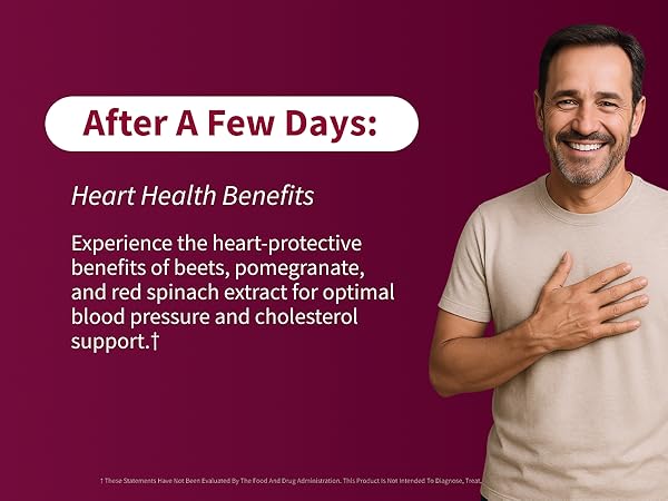 Heart Helth support from beets, pomegranate &red spinach extract, cholesterol support