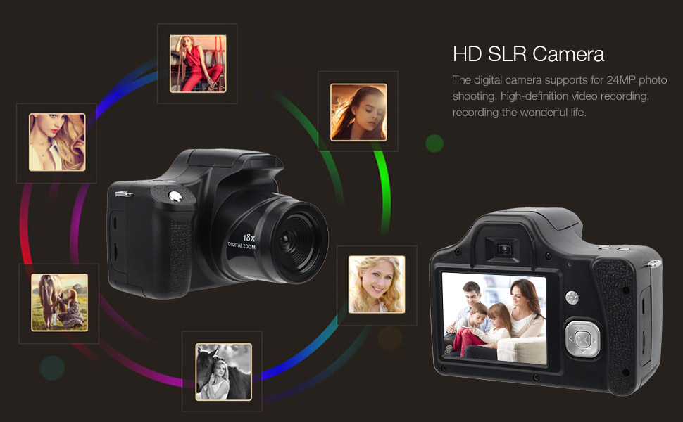 Dpofirs 3 Inch Digital Camera, FHD1920X1080 18X Digital Zoom HD