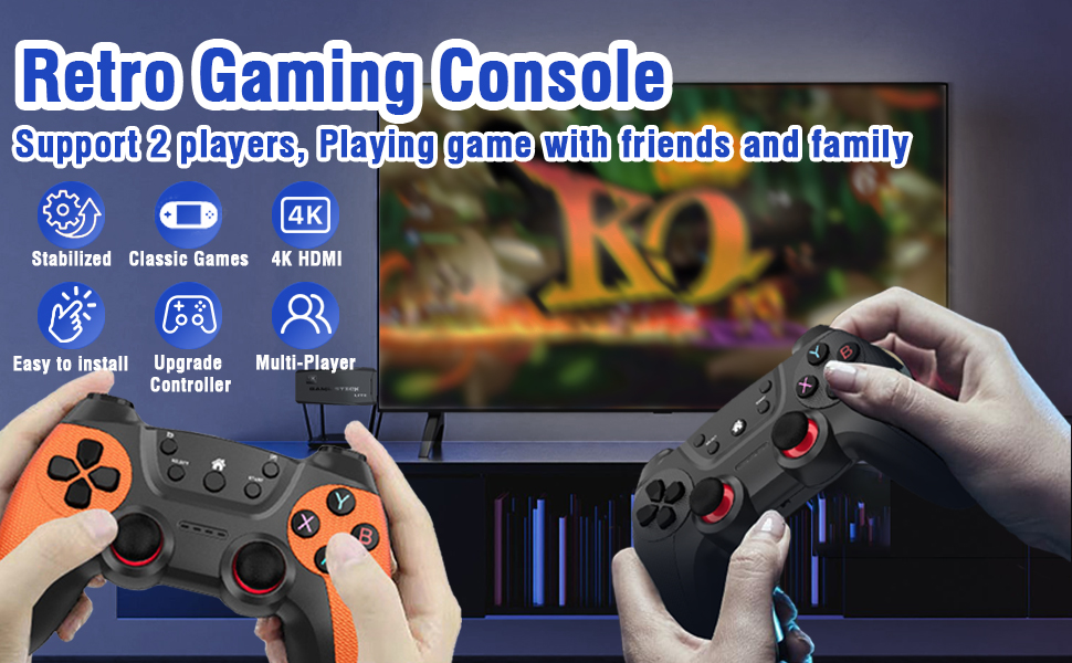 Sumkyle 2025 New Wireless Retro Game Console, 4K Retro Game Stick with 20,000+ Games and 9 Emulators Built-in, Plug and Play TV Video Games, 2.4G Wireless Controller(64G) 17 .