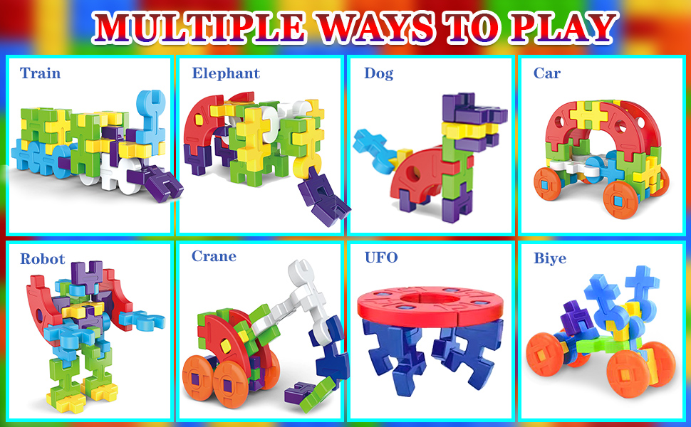 Big Building Block Sets Toys for Toddlers Age 38, 72PCS